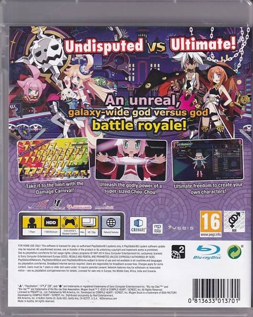 Mugen Souls Z - PS3 (B Grade) (Genbrug)